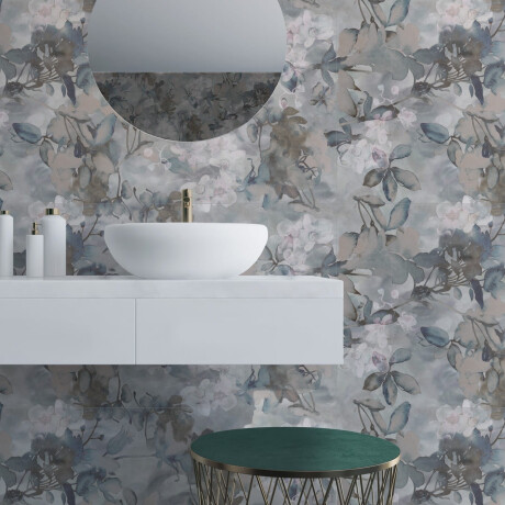 60x120 cm grey wall tiles with floral patterns, matt finish, A4H921 Jam #2