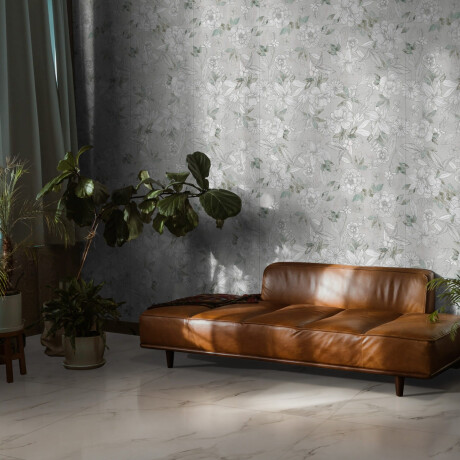 60x120 cm grey wall tiles with floral patterns, matt finish, A4H923 Lirio #1