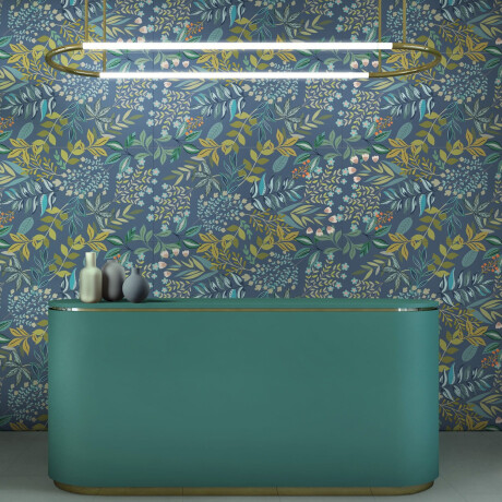 60x120 cm blue wall tiles with floral patterns, matt finish, A4H924 Majorele #3