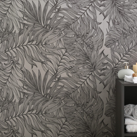60x120 cm grey wall tiles with floral patterns, matt finish, A4H925, Panaria #1