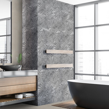 60x120 cm grey wall tiles with floral patterns, matt finish, A4H925, Panaria #2