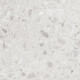 Glazed porcelain stoneware floor tiles, 60x120, Ivory, light grey, matt, rectified, A4H95, terrazzo #6
