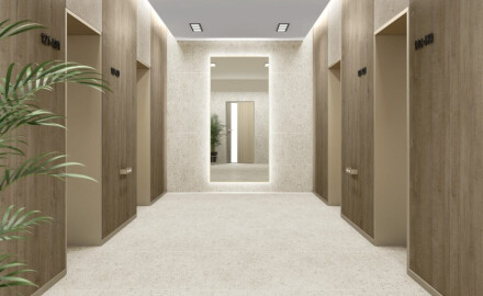 Glazed porcelain stoneware floor tiles, 60x120, Sand matt, rectified, A4H96, Terrazzo