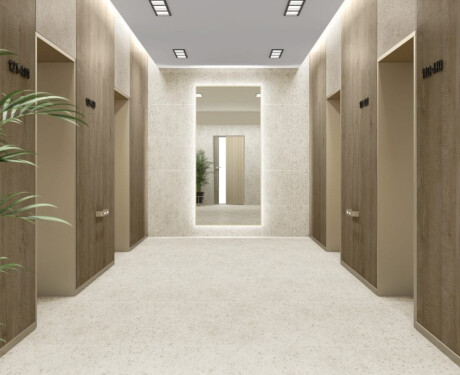 Glazed porcelain stoneware floor tiles, 60x120, Sand matt, rectified, A4H96, Terrazzo