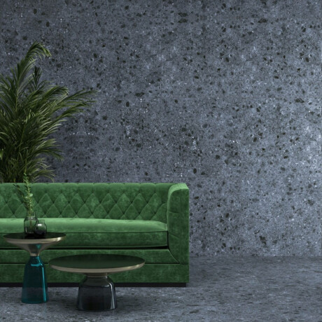 Glazed porcelain stoneware floor tiles, 60x120, Anthracite matt, rectified, A4H98, Terrazzo #1