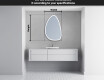 Irregular Mirror LED Lighted decorative design B222 #5