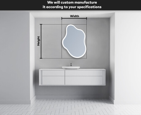 Irregular Mirror LED Lighted decorative design EM222 #4