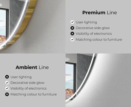 Irregular Mirror LED Lighted decorative design EM223 #2
