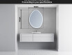 Irregular Mirror LED Lighted decorative design U223 #5