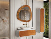 Irregular mirror with a modern metal frame L290