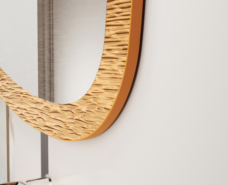 Irregular mirror with a modern metal frame L290 #3