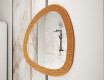 Irregular mirror with a modern metal frame L290 #4