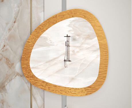 Irregular mirror with a modern metal frame L290 #5