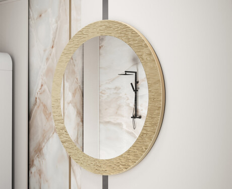 Round mirror with decorative metal finish L288 #4