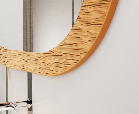 Bathroom mirror with elegant metal detailing L289 #3