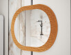 Bathroom mirror with elegant metal detailing L289 #4