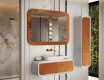 Rounded mirror in a metal frame L287
