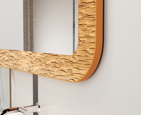 Rounded mirror in a metal frame L287 #3