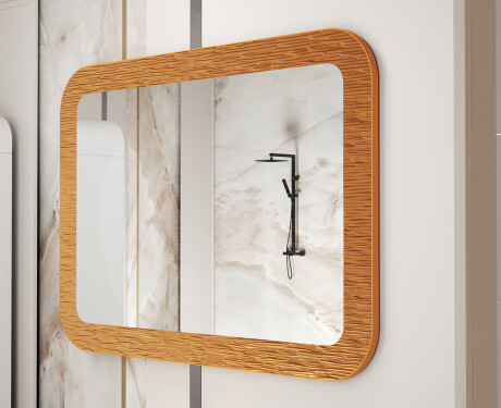 Rounded mirror in a metal frame L287 #4