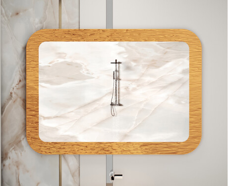 Rounded mirror in a metal frame L287 #5