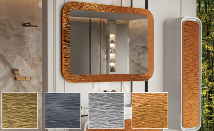 Rounded mirror in a metal frame L287