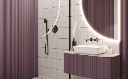 Walk-in enclosure transparent glass black profile