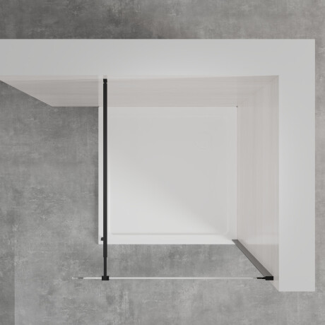 Walk-in enclosure transparent glass black profile #4
