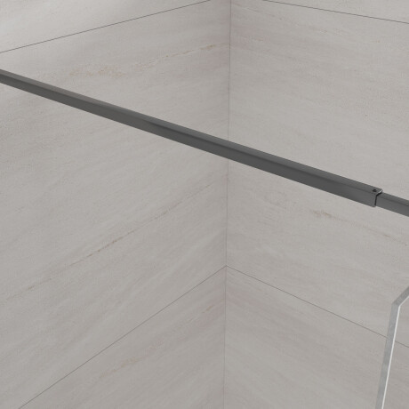 Walk-in enclosure transparent glass black profile #5