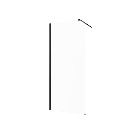 Walk-in enclosure transparent glass black profile #6