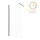 Walk-in enclosure transparent glass black profile #7
