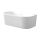Free-standing fluted Glamour 170 cm bathtub, complete with siphon and stopper/drain in white #5