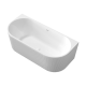 Free-standing fluted Glamour 170 cm bathtub, complete with siphon and stopper/drain in white #6