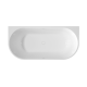 Free-standing fluted Glamour 170 cm bathtub, complete with siphon and stopper/drain in white #7