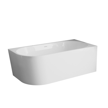 Astri freestanding wall-mounted bathtub, 150 cm, right-sided, complete with a drain trap, plug, and an elegant overflow #3