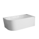 Astri freestanding wall-mounted bathtub, 150 cm, right-sided, complete with a drain trap, plug, and an elegant overflow #3