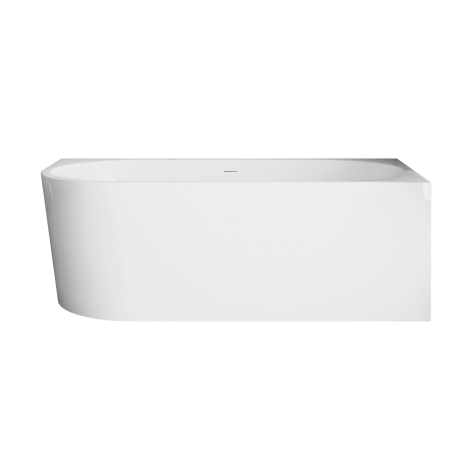 Astri freestanding wall-mounted bathtub, 150 cm, right-sided, complete with a drain trap, plug, and an elegant overflow #4