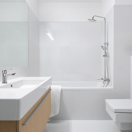 Rainshower Dokos with bath mixer chrome #1
