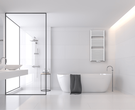 Bathroom ladder radiator white