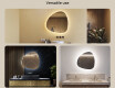 Irregular Mirror LED Lighted decorative design 74x74cm with cool LED color 7000K, warm color 3000K, or neutral color 4500K #2