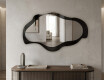 Irregular LED bathroom mirror - Veloura - fluid shape