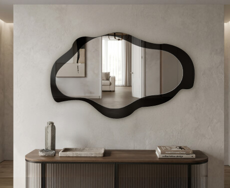Irregular LED bathroom mirror - Veloura - fluid shape