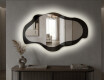 Irregular LED bathroom mirror - Veloura - fluid shape #4