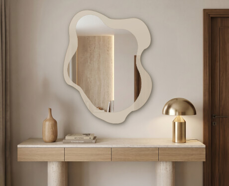 Organic irregular LED bathroom mirror - Alméa - harmonious form #3