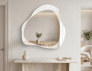 Minimalist bathroom mirror – Élya – drop shape #2