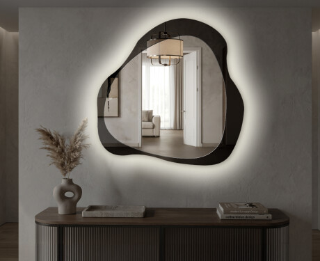 Minimalist bathroom mirror – Élya – drop shape #4