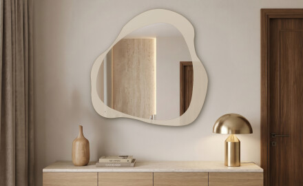 Minimalist bathroom mirror – Élya – drop shape