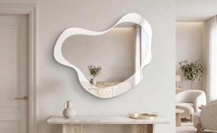 Organic irregular LED bathroom mirror - Nuvelle - modern design
