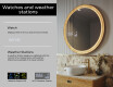 Round LED mirror in an oak frame #6