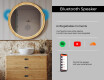 Round LED mirror in an oak frame #7