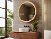 Round LED mirror in an oak frame #9